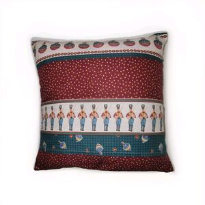Homemade Christmas Throw Pillow Up cycle Home Decor Toy Soldiers Teddy Bears Etc